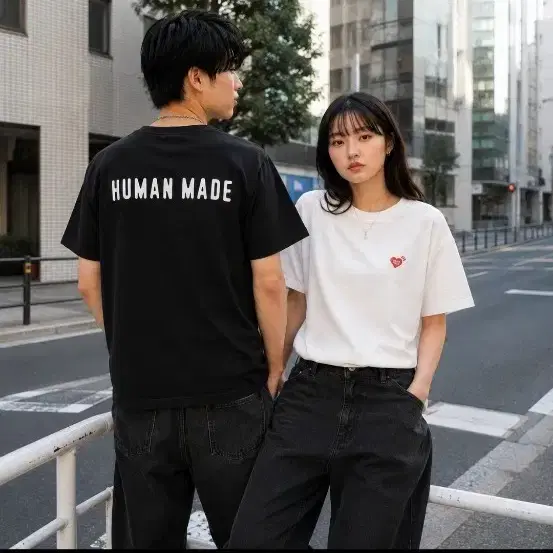 정품 신상 휴먼메이드 반팔 티셔츠 블랙 새상품