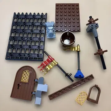 LEGO 7946 킹덤 부품 세트 성 문 깃발 사자