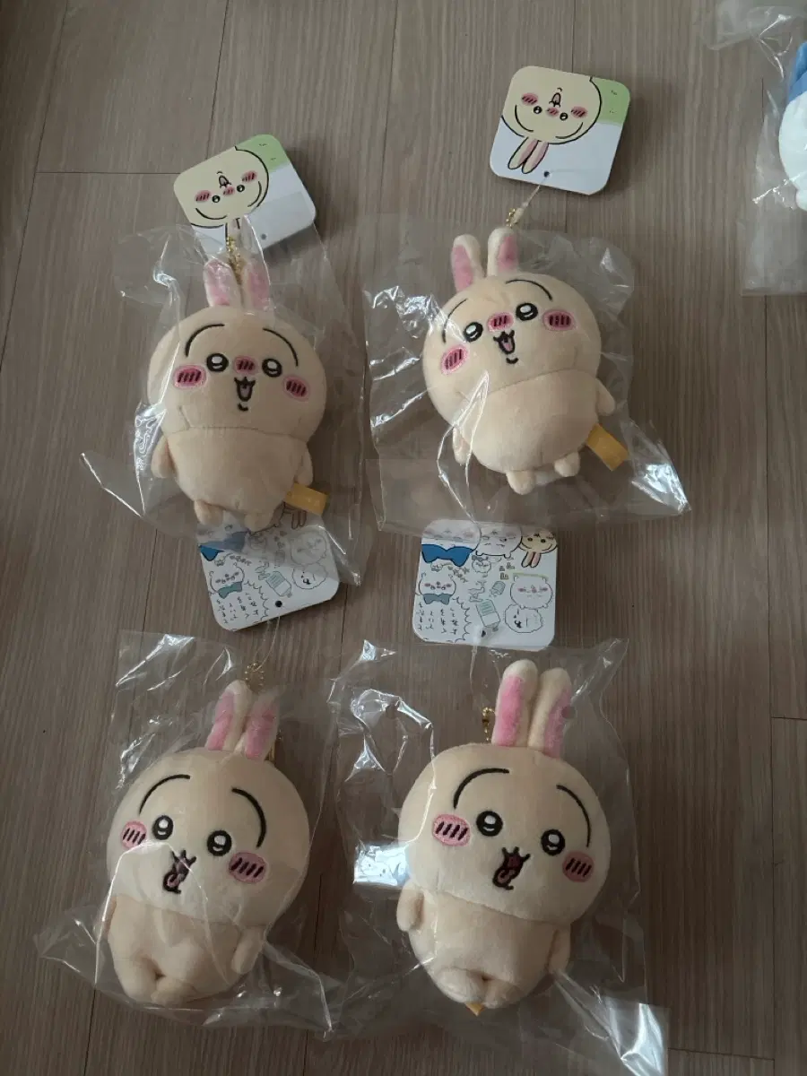 치이카와 토끼 인형 키링 4개 세트