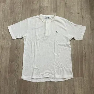 LACOSTE 라코스테 써멀 헨리넥 T셔츠 화이트 L