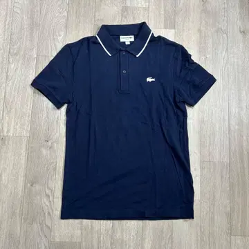 archive LACOSTE 네이비 피케 셔츠 입체 로고 SLIM FIT