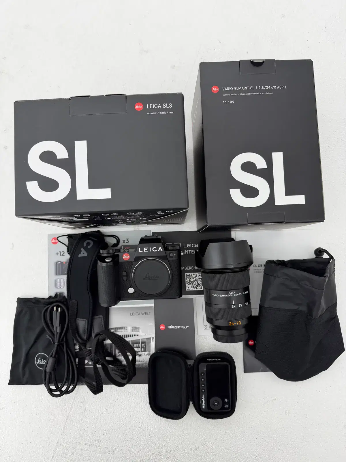 라이카 SL3 바디+24-70mm F2.8+배터리//충전기/동조기 풀세트