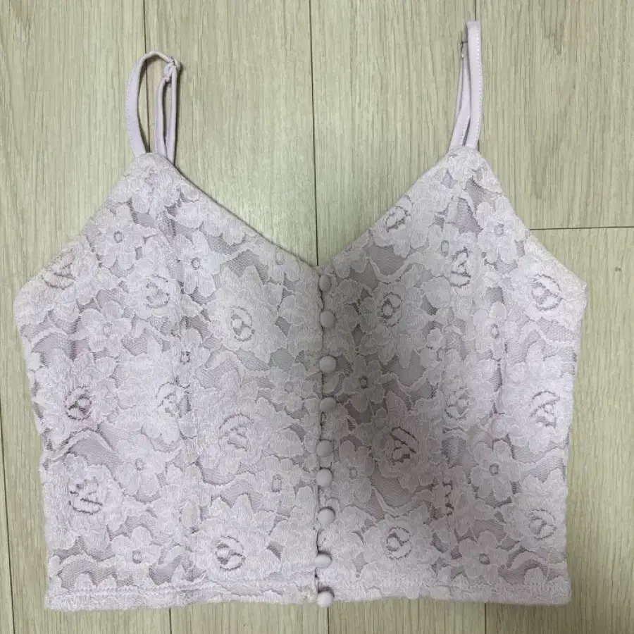 라벤더 레이스 크롭 뷔스티에