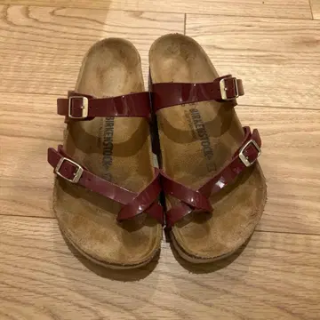 레어? 버켄스탁 마야리 페이턴트 보르도 38