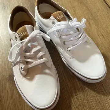 VANS 여성용 스니커즈 화이트 코르크