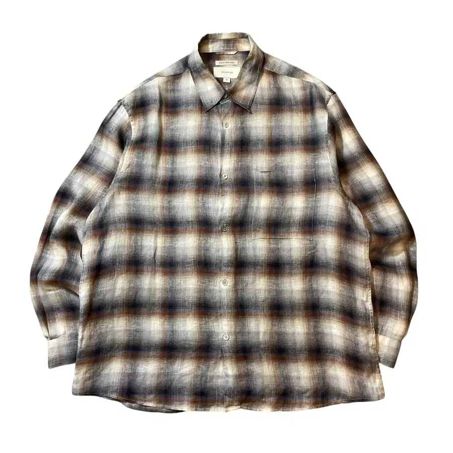 SHIRTER 셔터 체크 린넨 셔츠