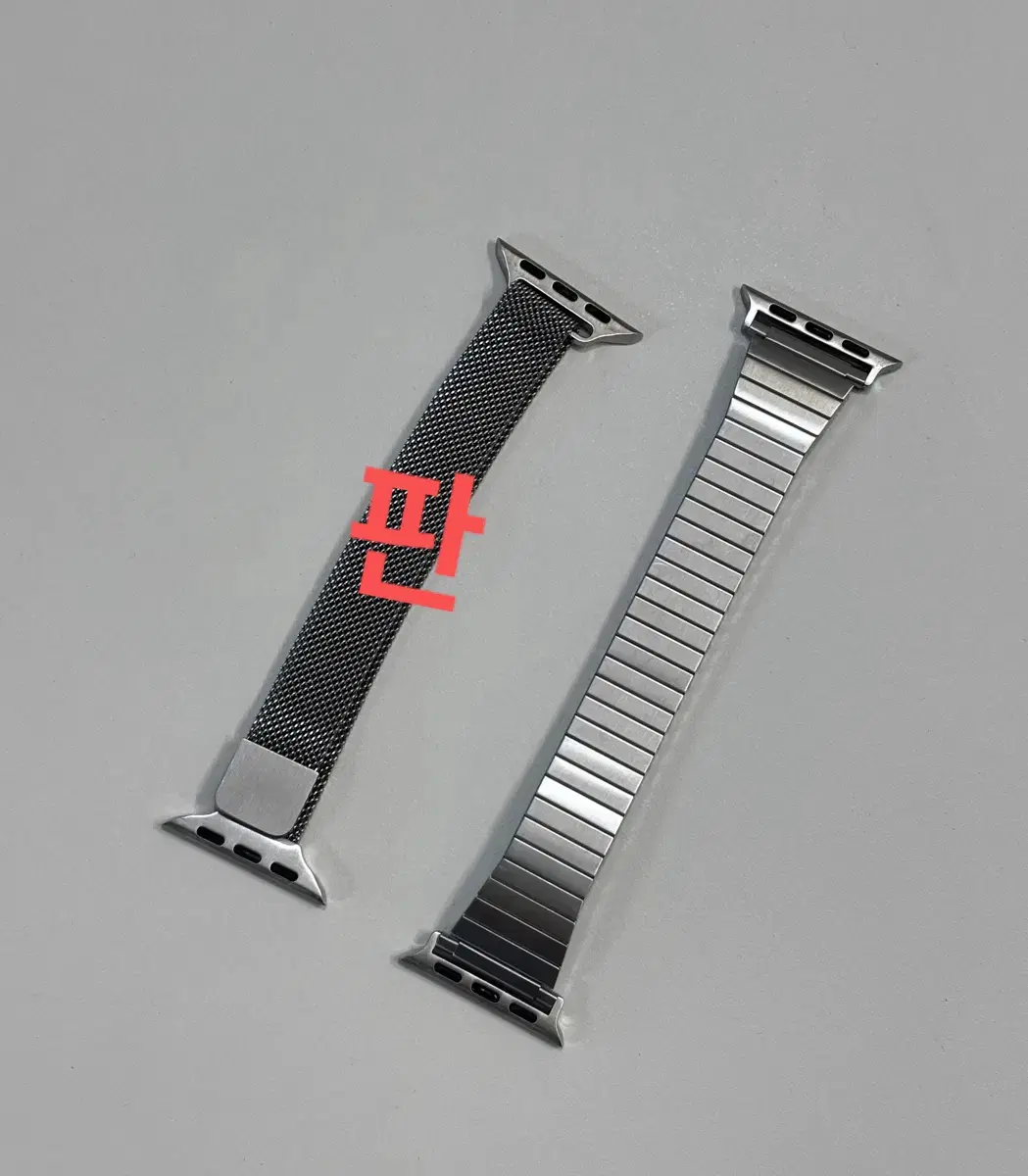 애플워치 38/40/41mm 실버 스트랩(밴드) 2종
