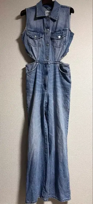 ZARA 자라 컷 아웃 데님 올인원 점프수트