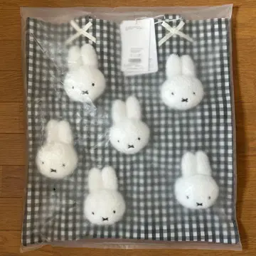 메리제니 미피 깅엄 복슬복슬 miffy 토트백 블랙