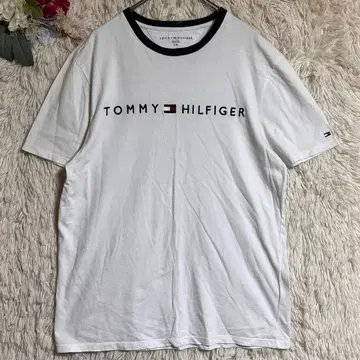 TOMMY HILFIGER [타미힐피거] L 로고T셔츠 화이트 반팔