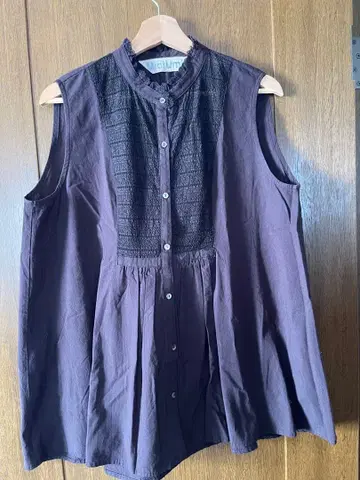 새상품급 MidiUmi 미디우미 셔츠 블라우스 레이스 슬리브리스