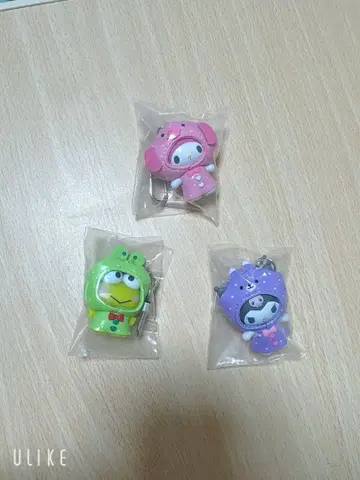 치비토모 레인코트 키링 쿠로미 마이멜로디 케로케로케로피 세트