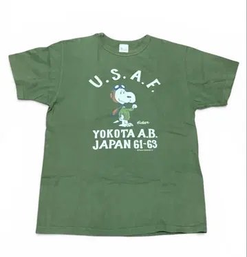 Buzz Rickson's 스누피 T셔츠 U.S.A.F. 요코타 기지 L