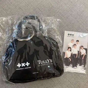 타리즈 커피 TXT 투바 파우치 포함 숄더 에코백 스티커