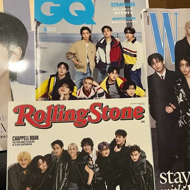 스트레이키즈 잡지 4종 세트 (엘르, GQ, W korea, 롤링스톤)