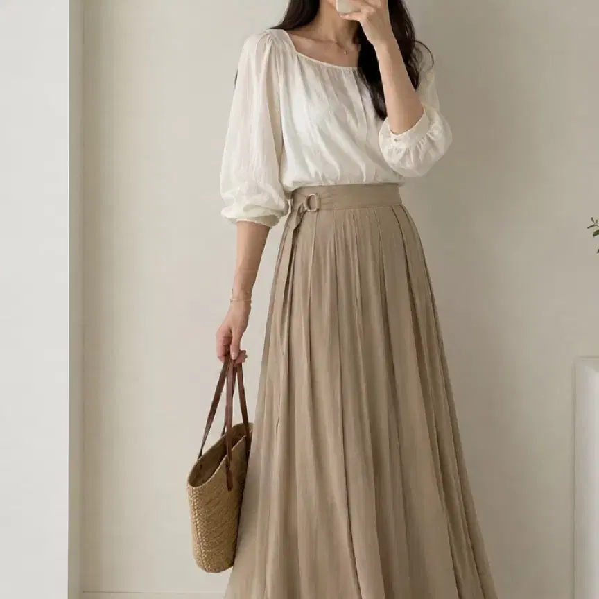 주크 언발란스 플리츠 스커트 20SS