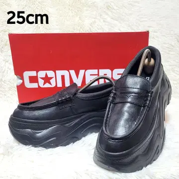 미사용 컨버스 올스타 시티하이크 로퍼 25cm 통굽 블랙