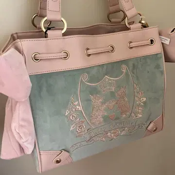 레어 Juicy Couture 토트백 핑크 x 그린