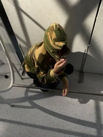 카무플라주 풀 집 후디