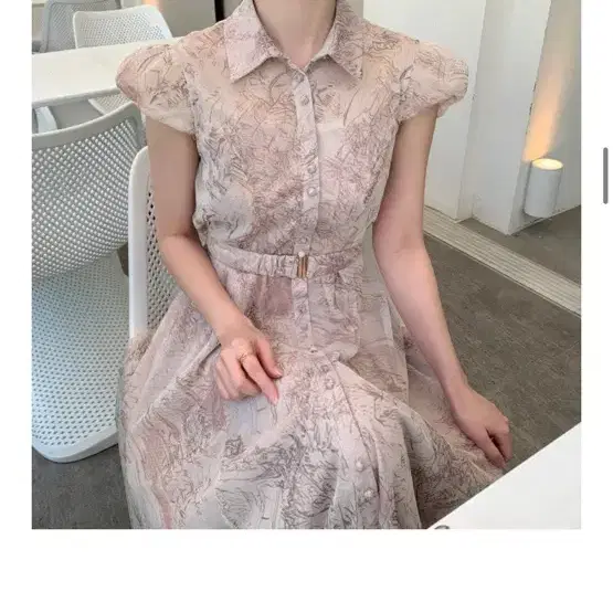 쉬폰 블라우스 원피스 s