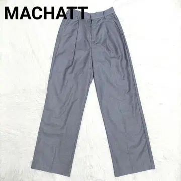 MACHATT 친츠 스트레이트 턱 팬츠 세련된 그레이 마차트
