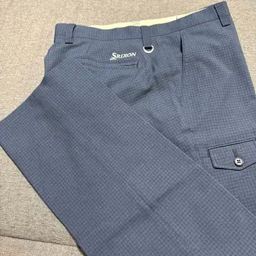 SRIXON 골프 팬츠 남성용 네이비 체크 무늬