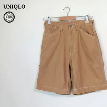 [레어] UNIQLO 올드 유니클로 하프 팬츠 90s 브라운 베이지 S