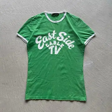 00s dsquared2 green damaged linger tee