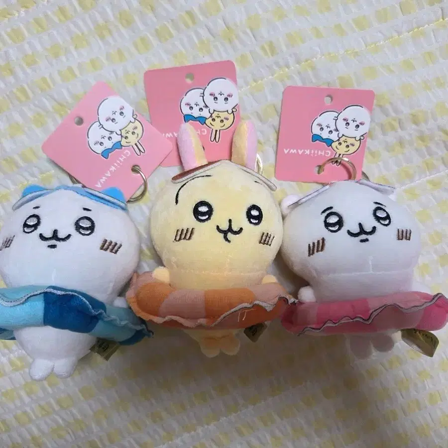 [새상품]튜브 먼작귀 치이카와 우사기 하치와레 인형 키링 3종 chiikawa