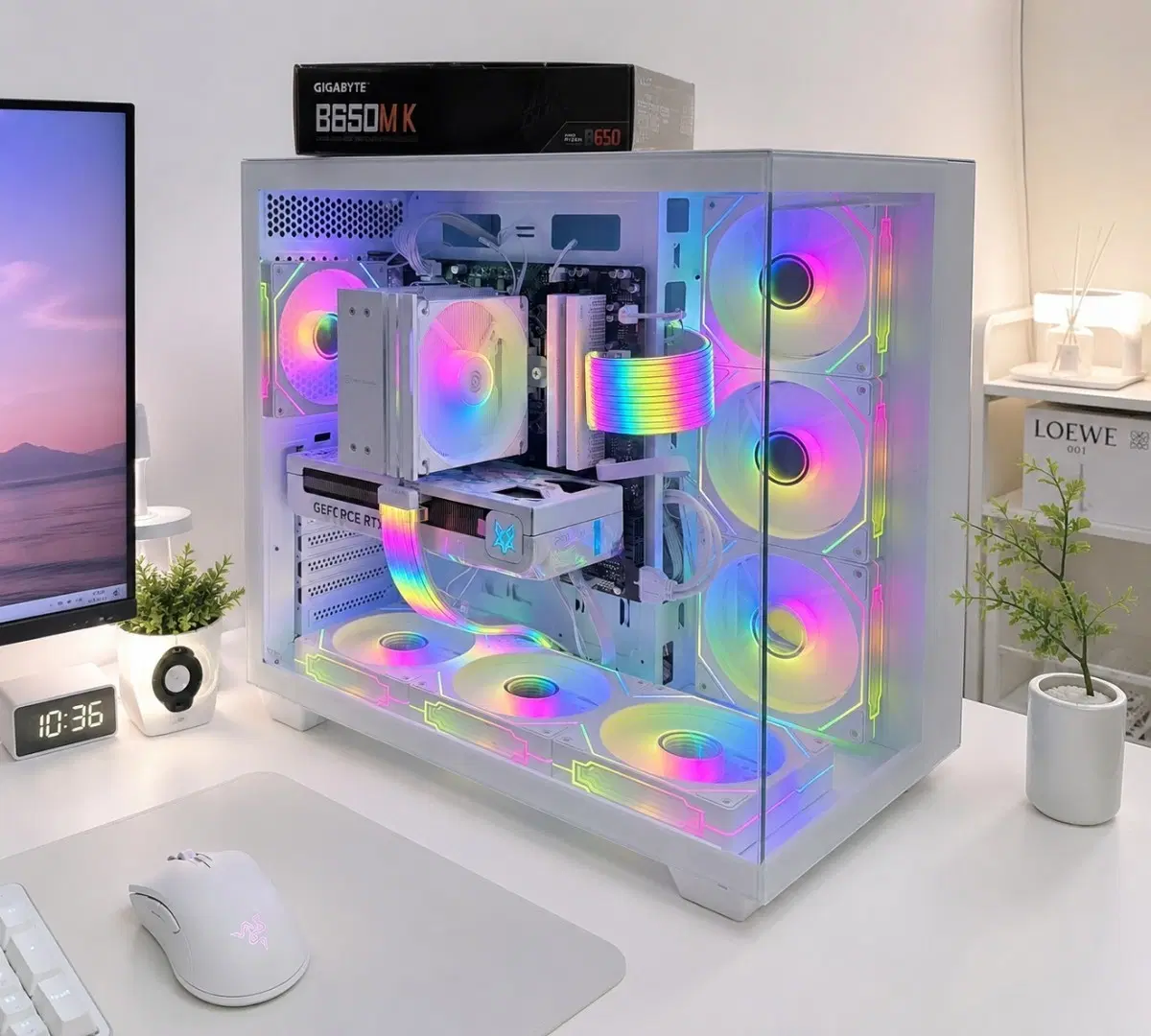 라이젠5 9600X RTX5060TI 화이트신품PC