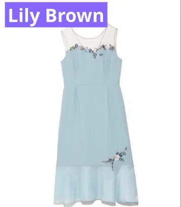 Lily Brown / 오간자 절개 자수 원피스
