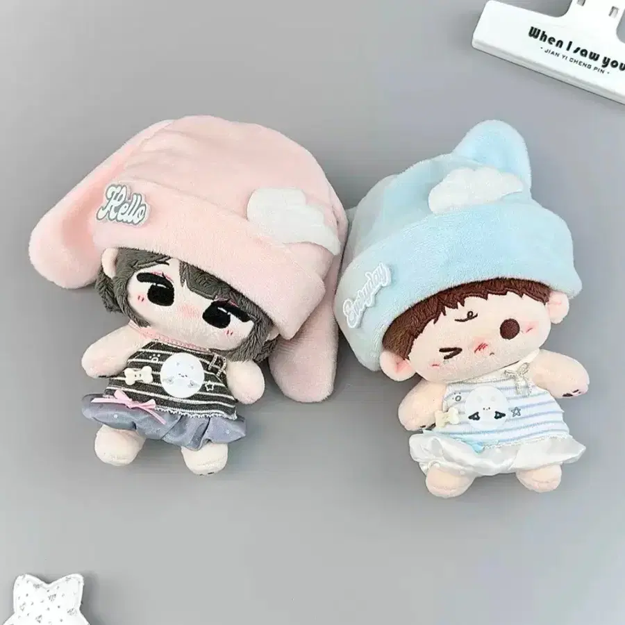10cm인형옷 파스텔모자세트(2종)