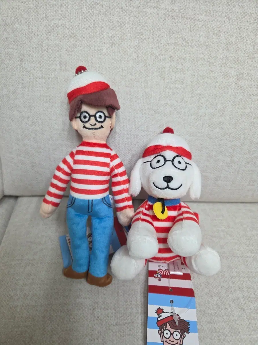 (일괄)(새상품) 월리를 찾아라 월리 우프 인형 키링 세트