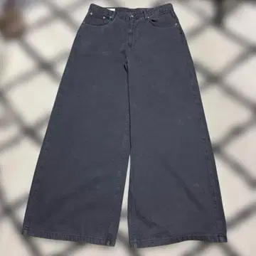 Zara 와이드 레그 팬츠 미디엄 블루 EU38
