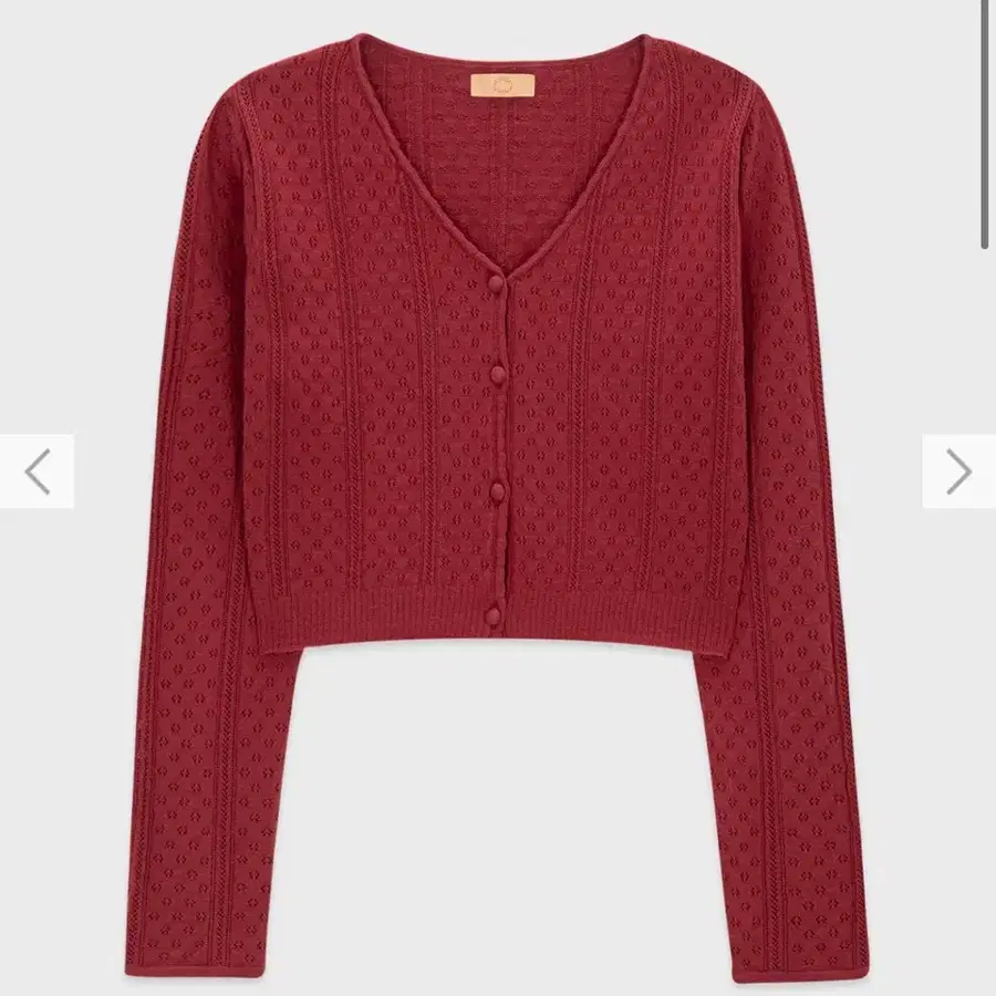 Scallop Punching Cardigan 시눈 가디건 레드