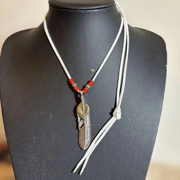 상금 페더 목걸이 기무라 타쿠야 사양 흰색 끈 화이트 하트