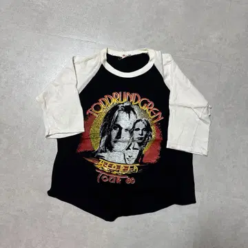 70s 80s TODDRUNDGREN 밴딩 tee 래글런 tee 티셔츠
