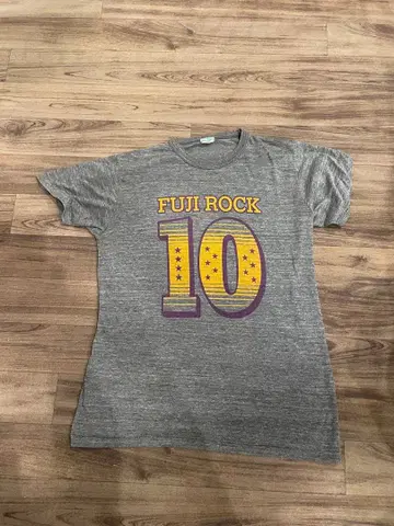 FUJI ROCK 10 티셔츠 그레이 XL 사이즈