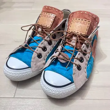 Dwarf converse 스니커즈 스웨이드 패치워크 로우컷