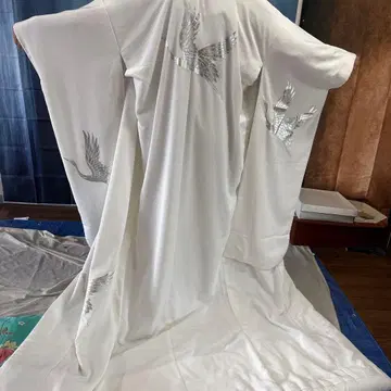 시로무쿠 은박 학 문양