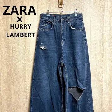 ZARA x HARRY LUMBERT 콜라보 데미지 데님 팬츠 36