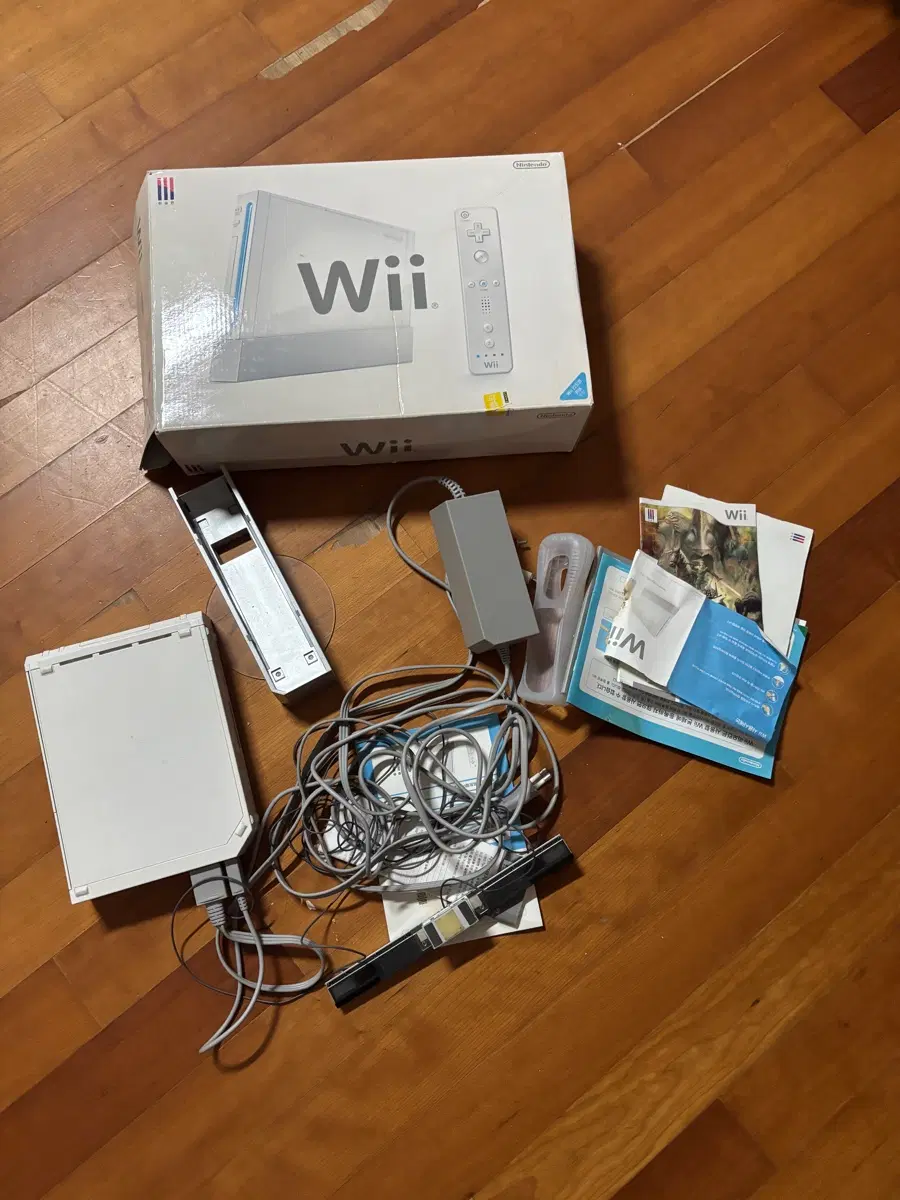 일괄) 닌텐도 위 wii 기본 본체 구성품 게임 세트