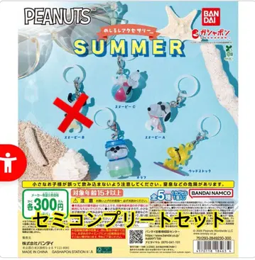 PEANUTS 메지루시 액세서리 SUMMER 세미 컴플리트 세트