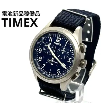 [배터리 교환 완료 작동품] 타이맥스 TIMEX 크로노그래프 밀리터리