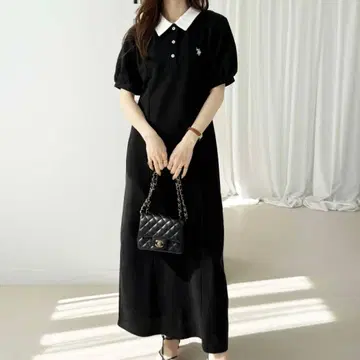 XL 택 포함 새상품 U.S. POLO ASSN 슬림 폴로 카라 원피스
