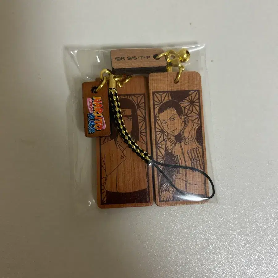 나루토 목각 키링 네지 시카마루