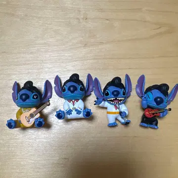 스티치 피규어 4개 세트 엘비스 프레슬리풍