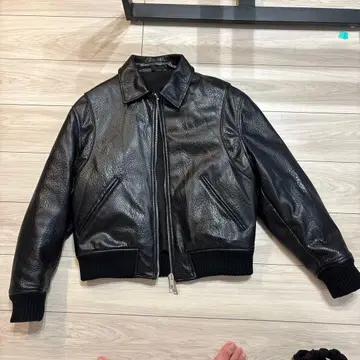 ZARA 남성용 가죽 자켓 블랙