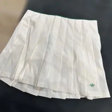 adidas 여성용 플리츠 스커트 화이트 그린