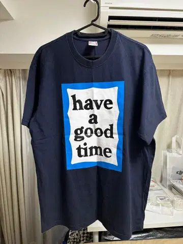 할인 have a good time 티셔츠 네이비 L 사이즈